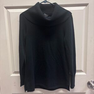 Talbots Classic Black Cowl Neck Sweater cashmere